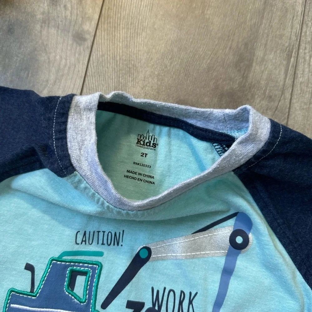 Kids Headquarters Toddler Boy Outfit Construction Work Zone Top & Cargo Joggers